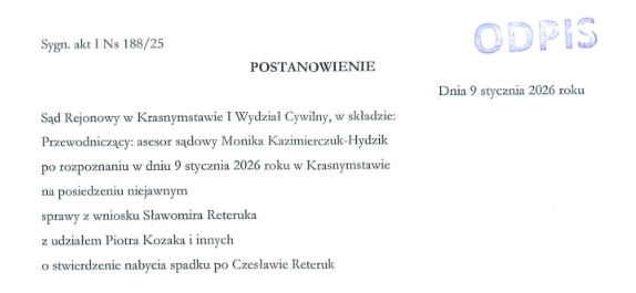 postanowienie
